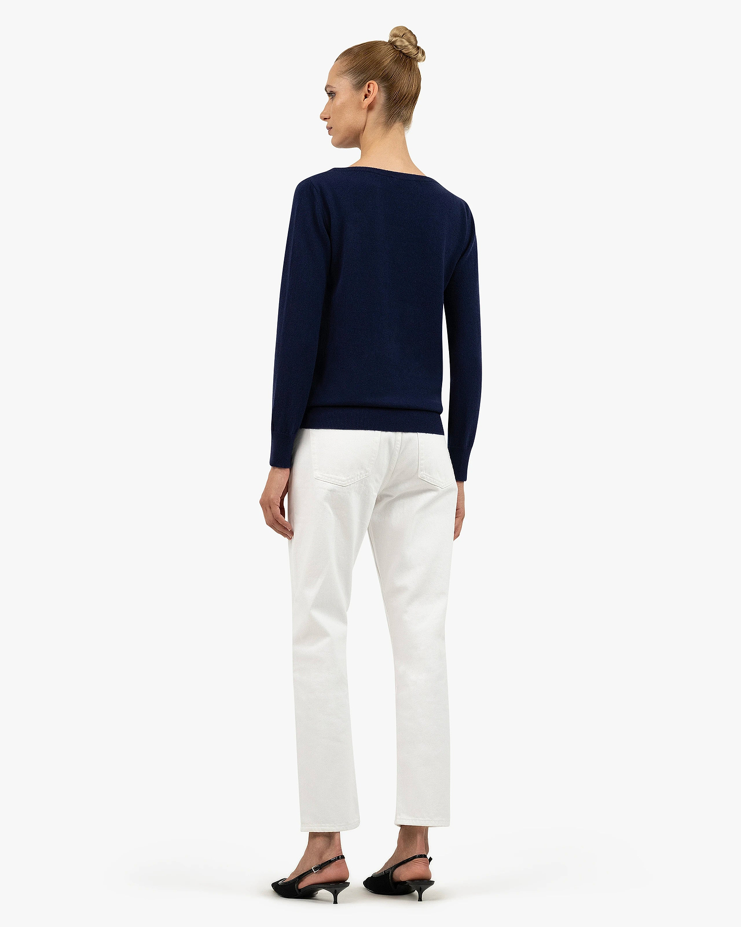 Essential Boat Neck Sweater - Blue Cashmere
