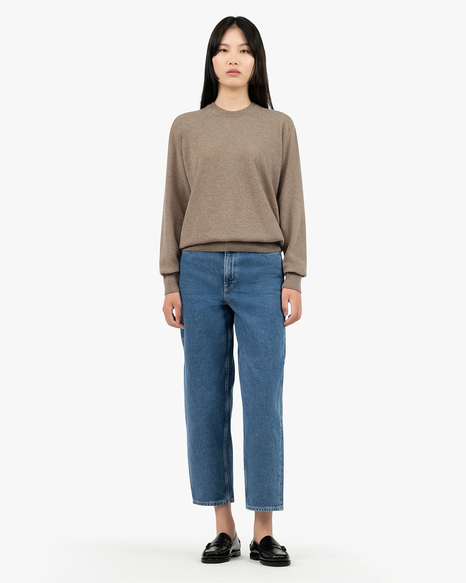 Essential Boyfriend Sweater - Taupe Cashmere