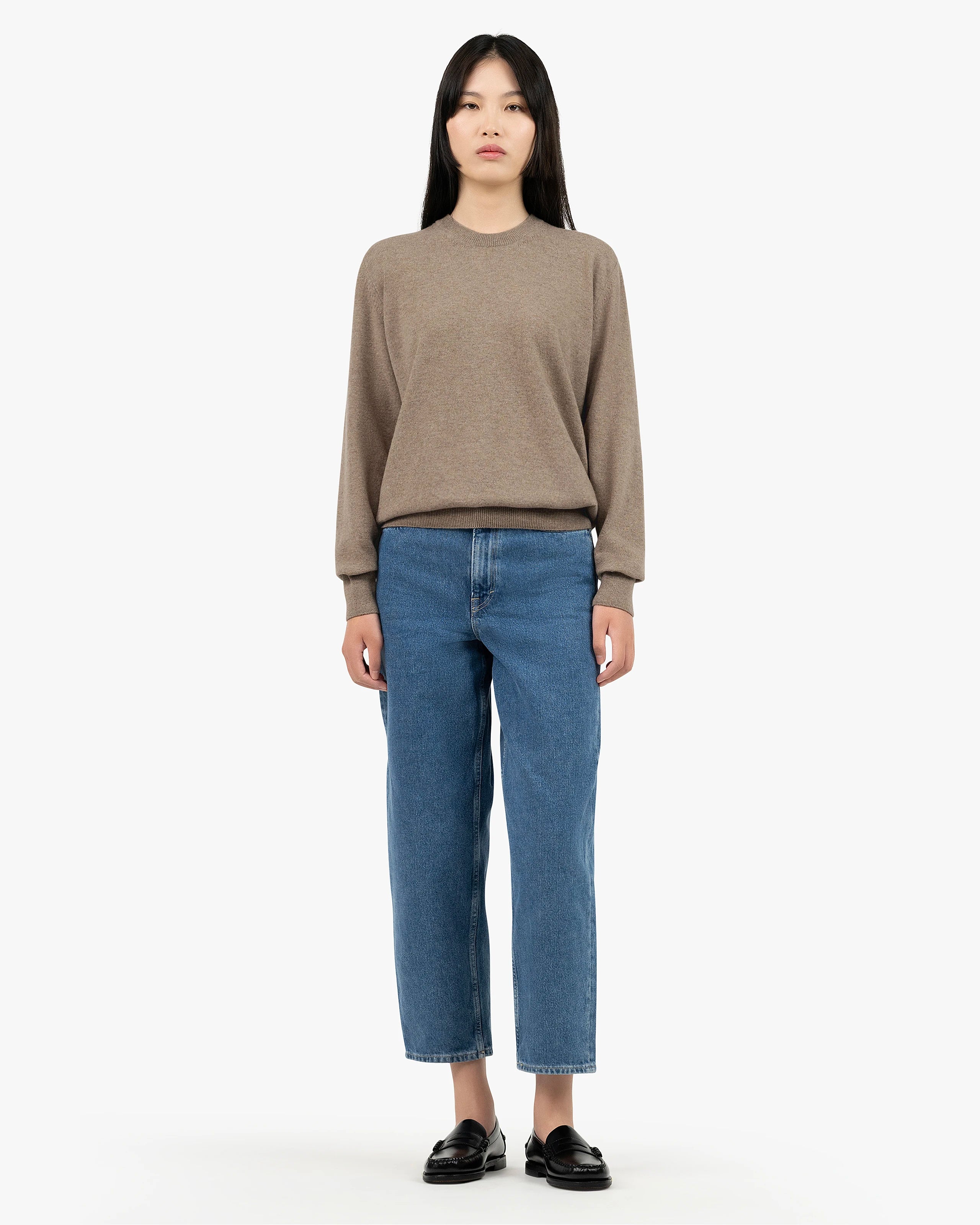 Essential Boyfriend Sweater - Taupe Cashmere