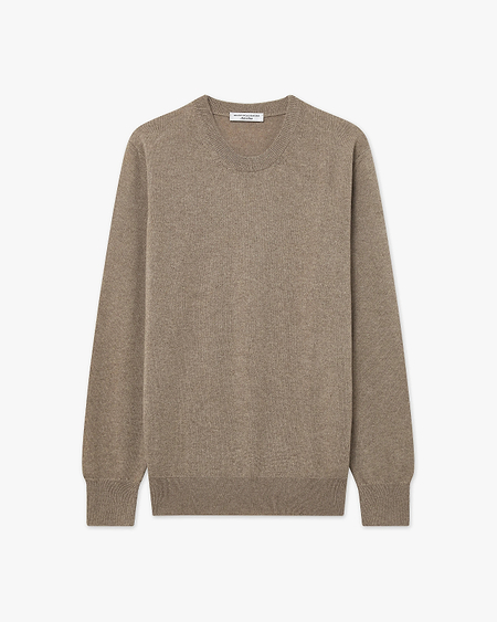 Essential Boyfriend Sweater - Taupe Cashmere