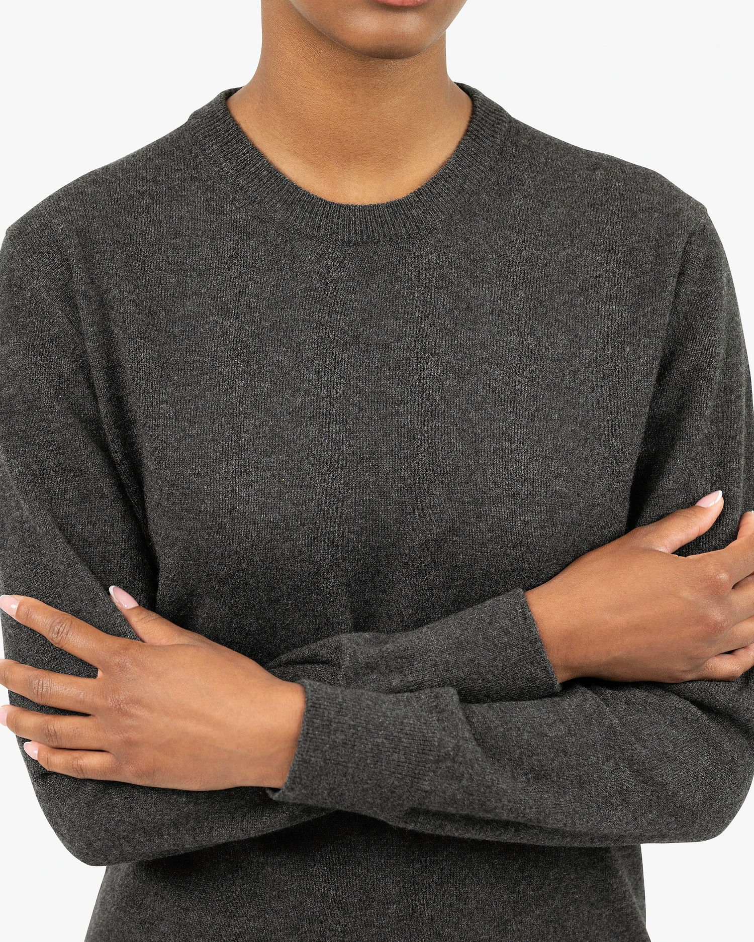 Essential Boyfriend Sweater - Charcoal Cashmere