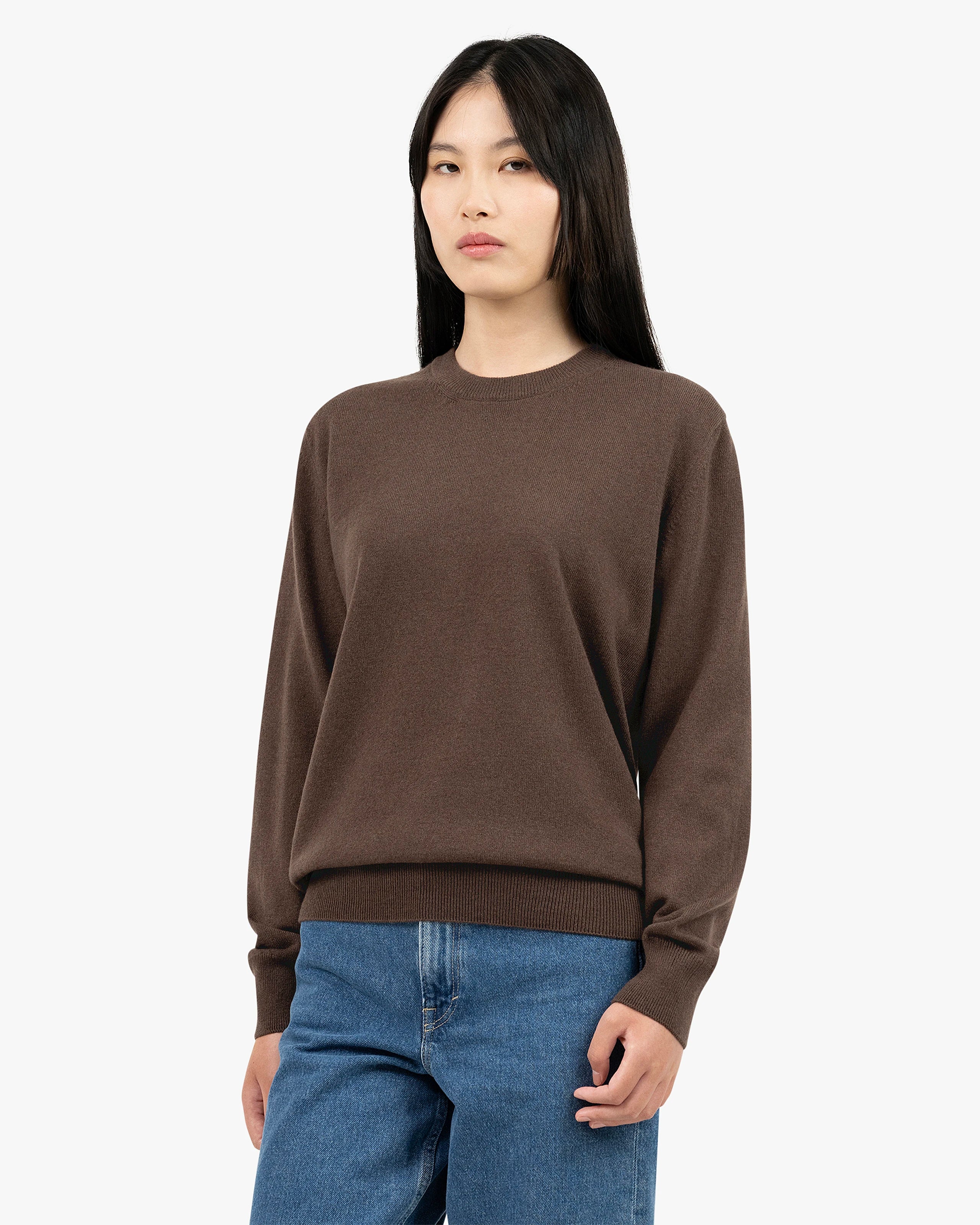 Essential Boyfriend Sweater - Brown Cashmere