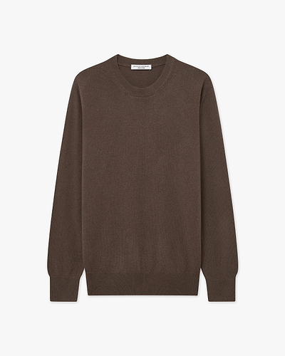 Essential Boyfriend Sweater - Brown Cashmere