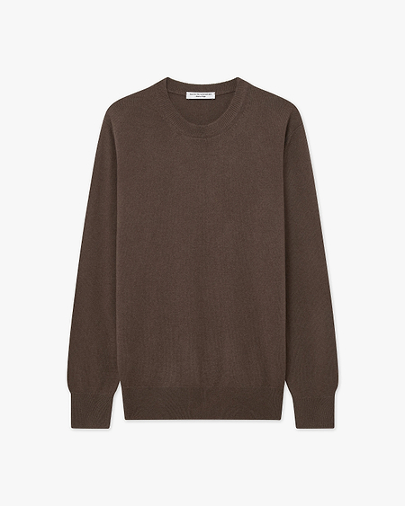 Essential Boyfriend Sweater - Brown Cashmere