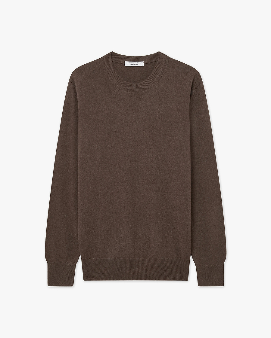 Essential Boyfriend Sweater - Brown Cashmere