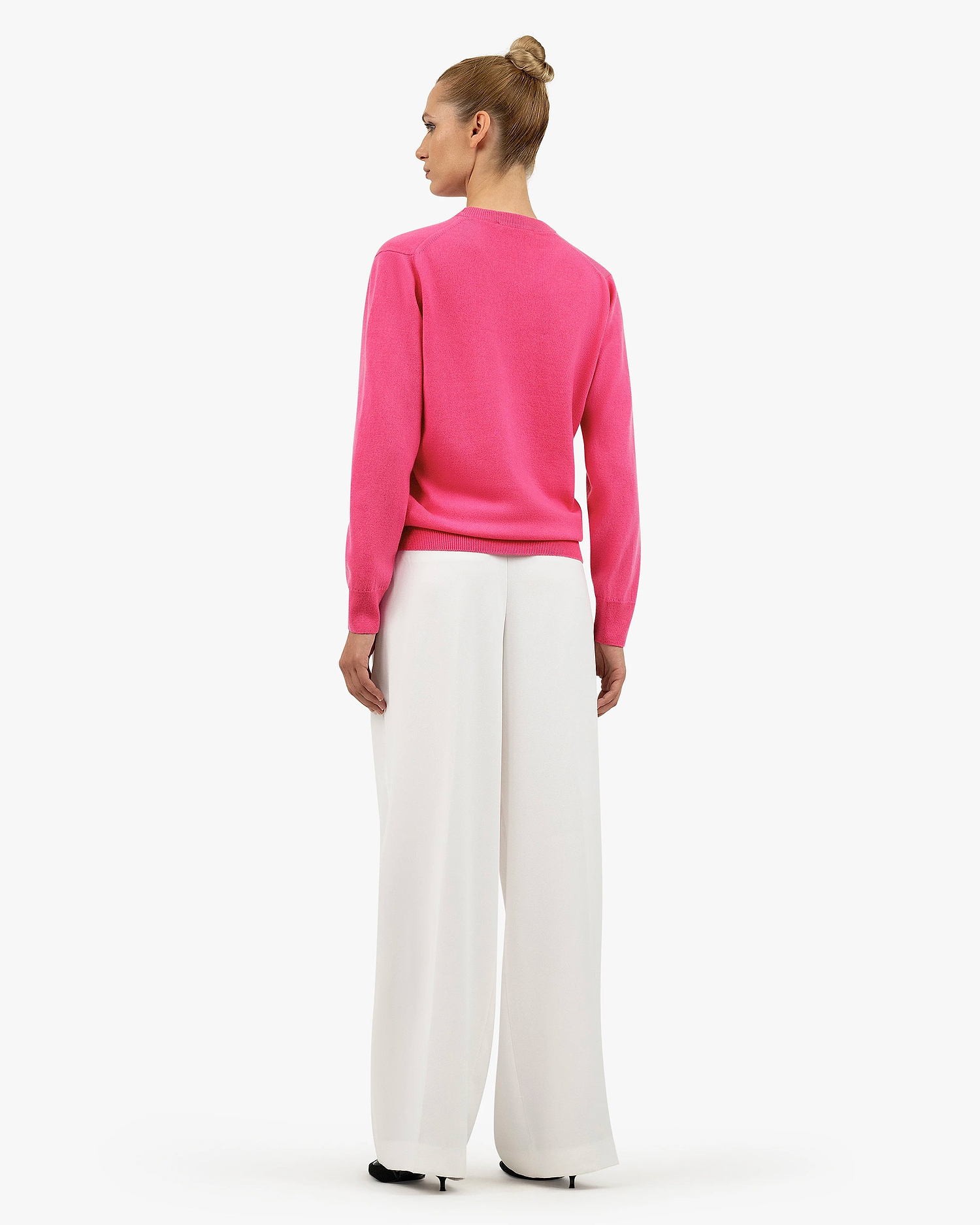 Essential Boyfriend Sweater - Fuchsia Cashmere