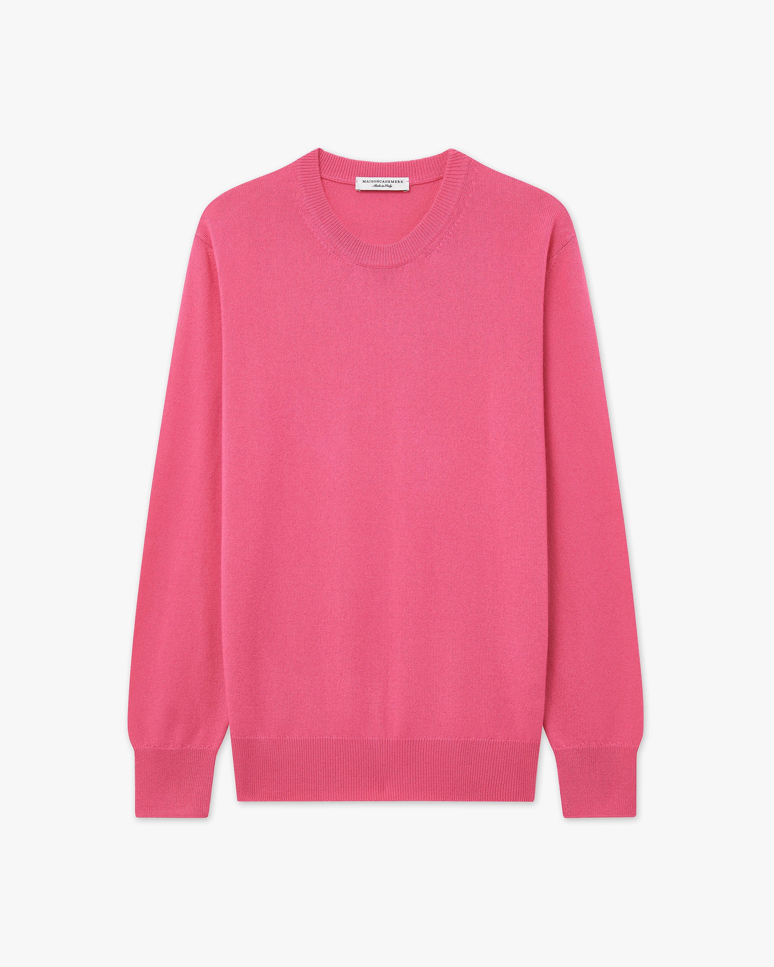 Essential Boyfriend Sweater - Fuchsia Cashmere