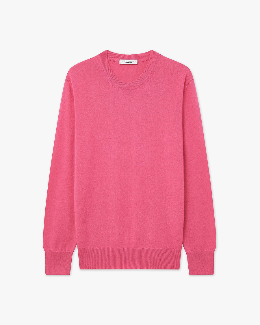 Essential Boyfriend Sweater - Fuchsia Cashmere