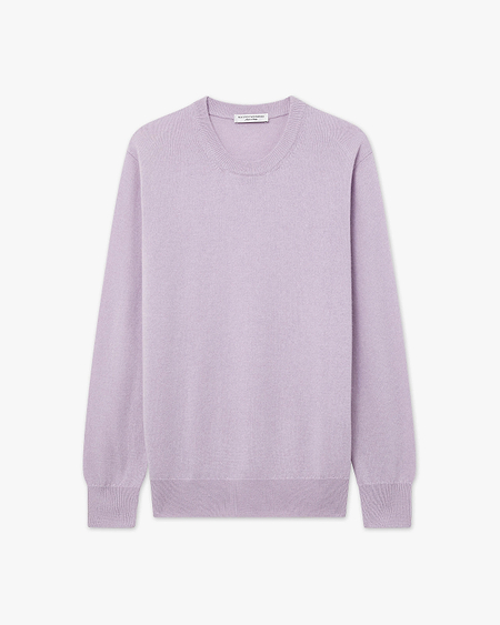 Essential Boyfriend Sweater - Lilac Cashmere