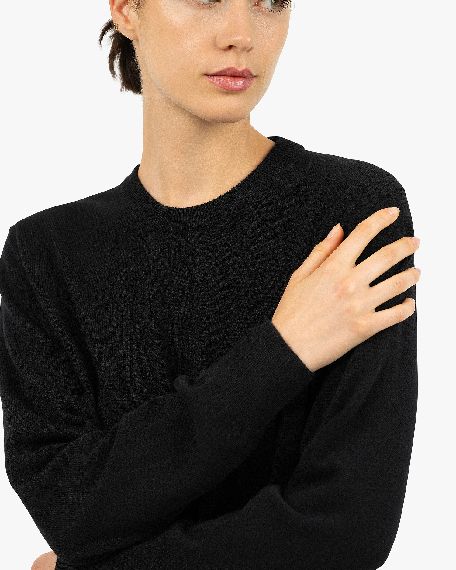 Essential Boyfriend Sweater - Black Cashmere