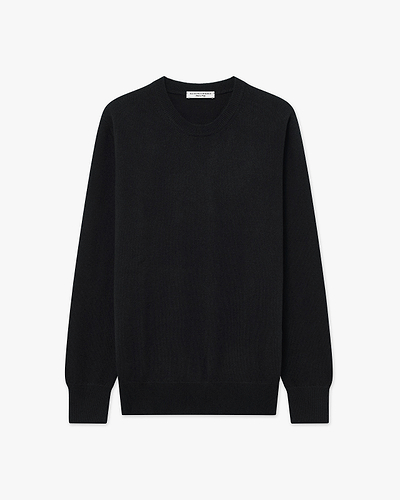 Essential Boyfriend Sweater - Black Cashmere