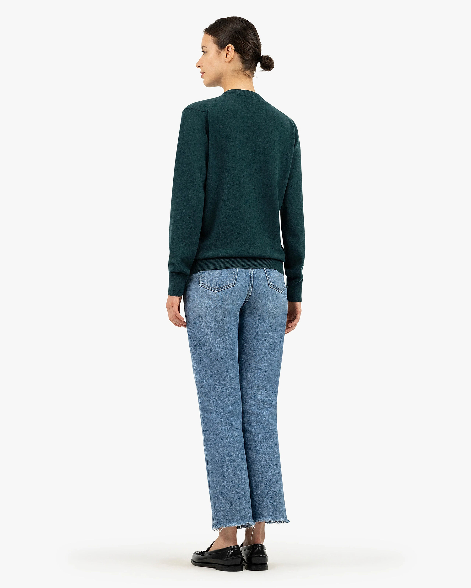 Essential Boyfriend Sweater - Green Cashmere
