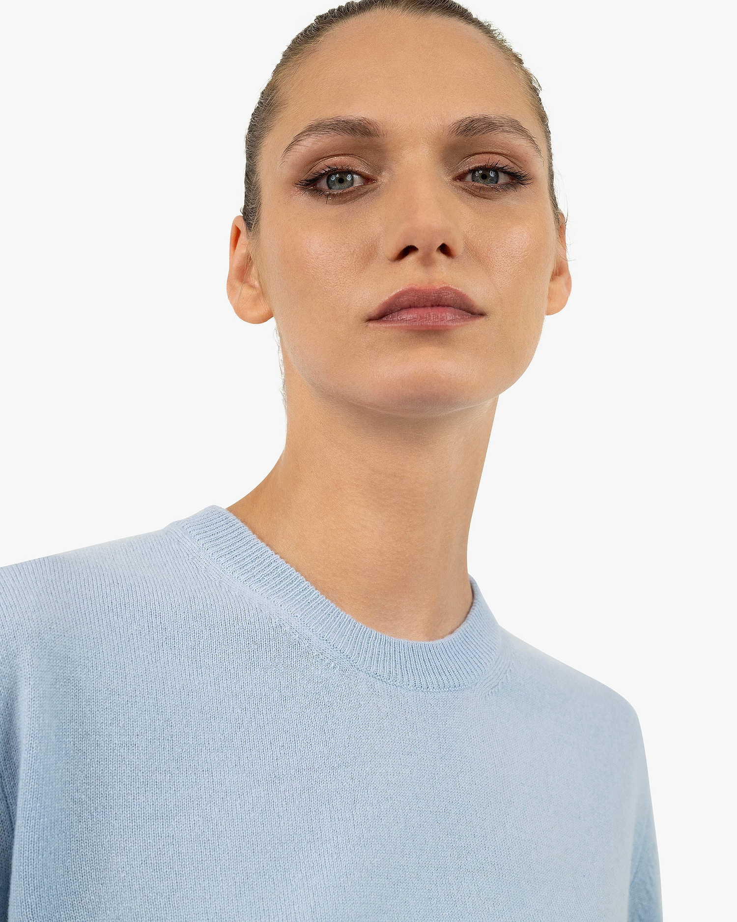 Essential Boyfriend Sweater - Light Blue Cashmere