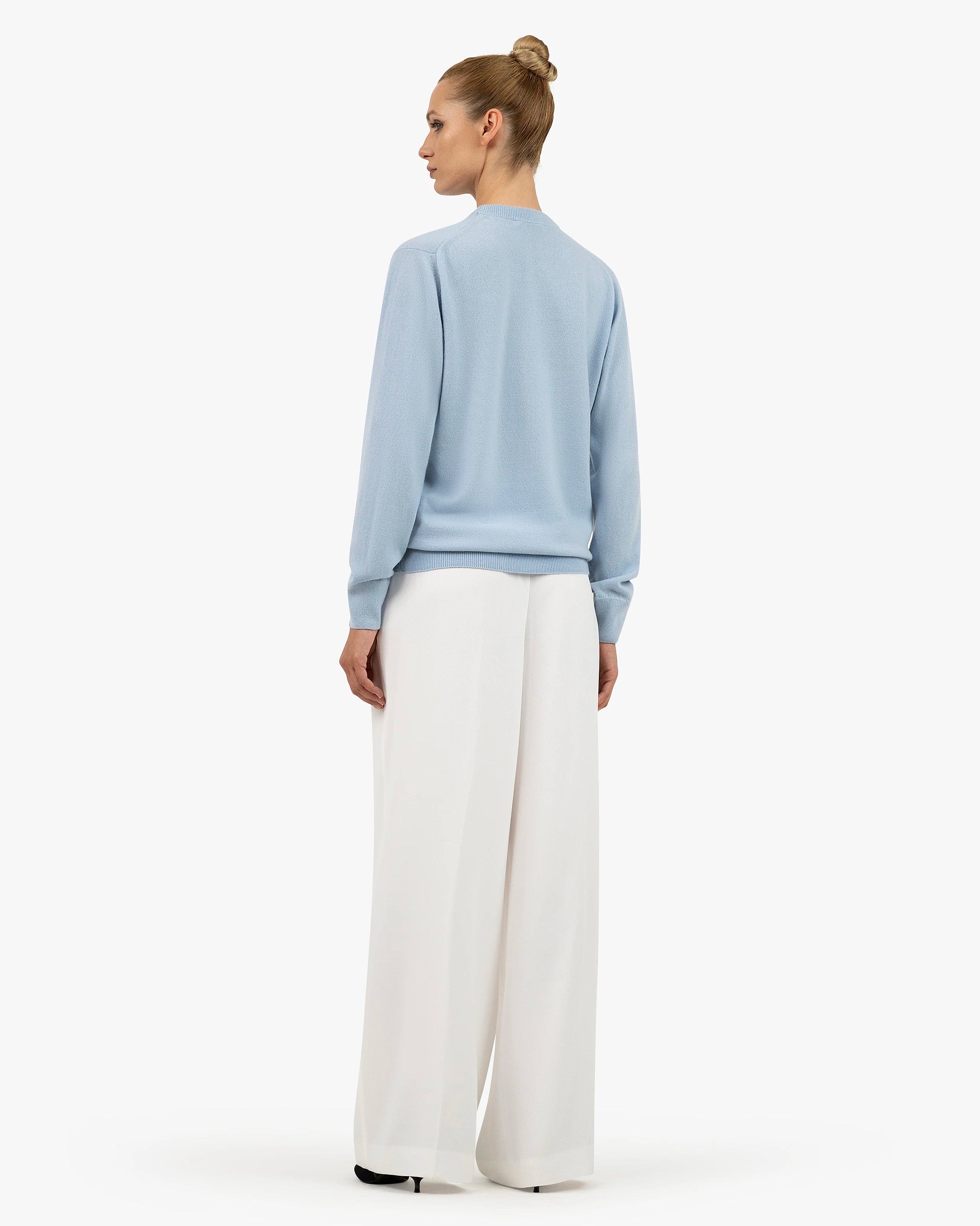 Essential Boyfriend Sweater - Light Blue Cashmere