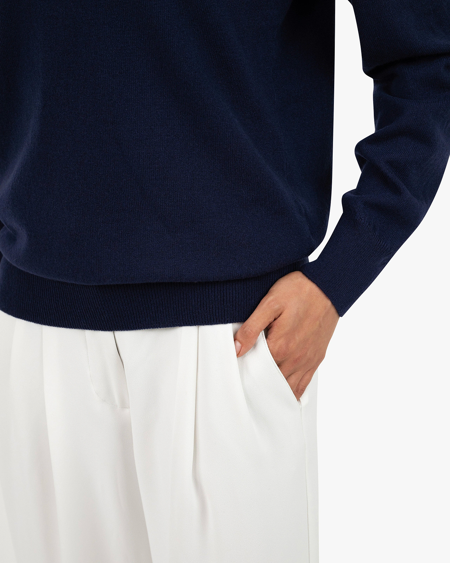 Essential Boyfriend Sweater - Blue Cashmere