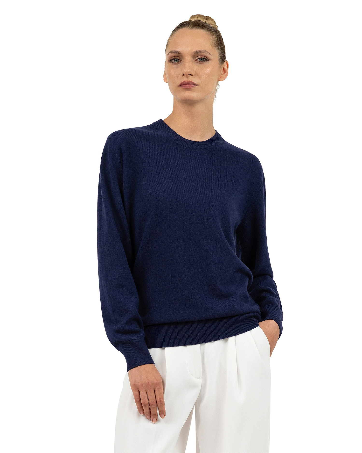 Essential Boyfriend Sweater - Blue Cashmere