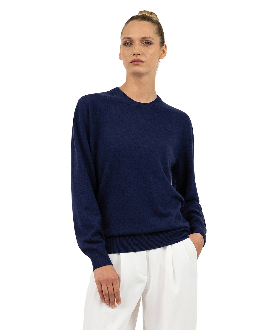 Essential Boyfriend Sweater - Blue Cashmere
