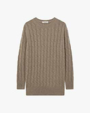 Essential Cable Knit Sweater - Taupe