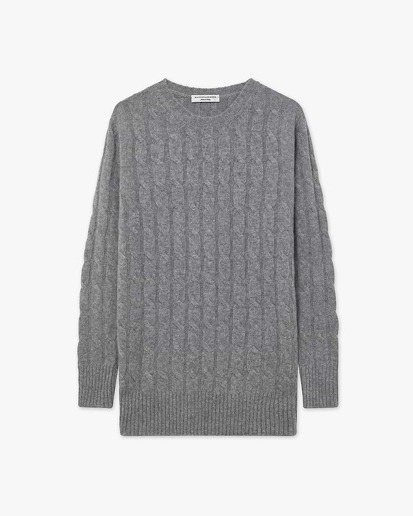 Essential Cable Knit Sweater - Medium Grey