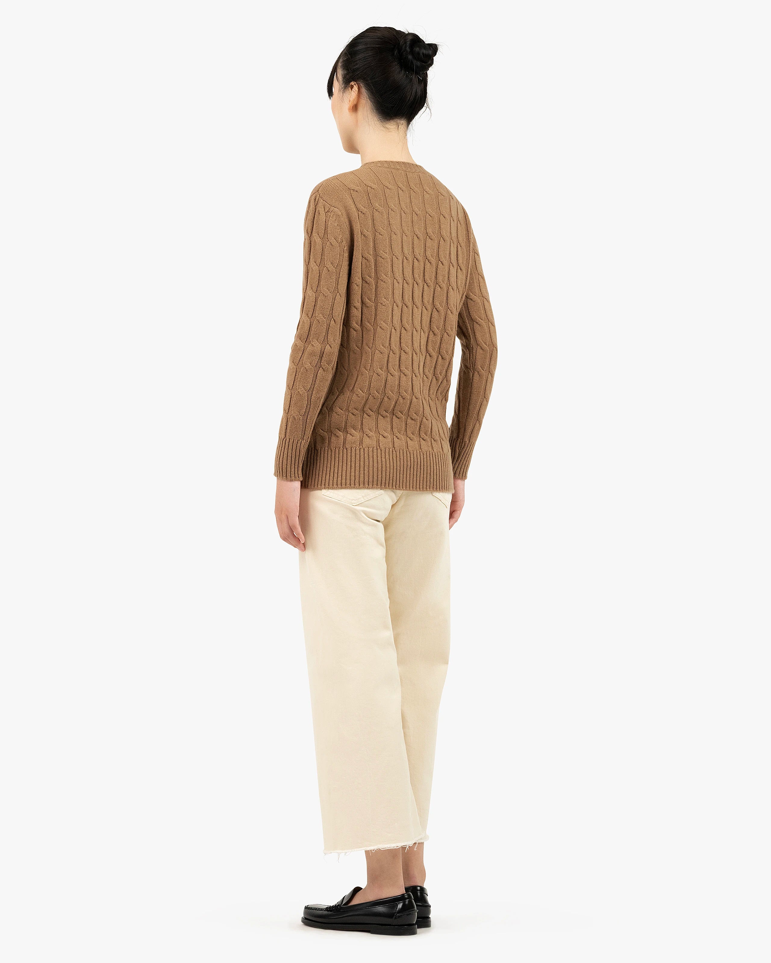 Essential Cable Knit Sweater - Camel Cashmere