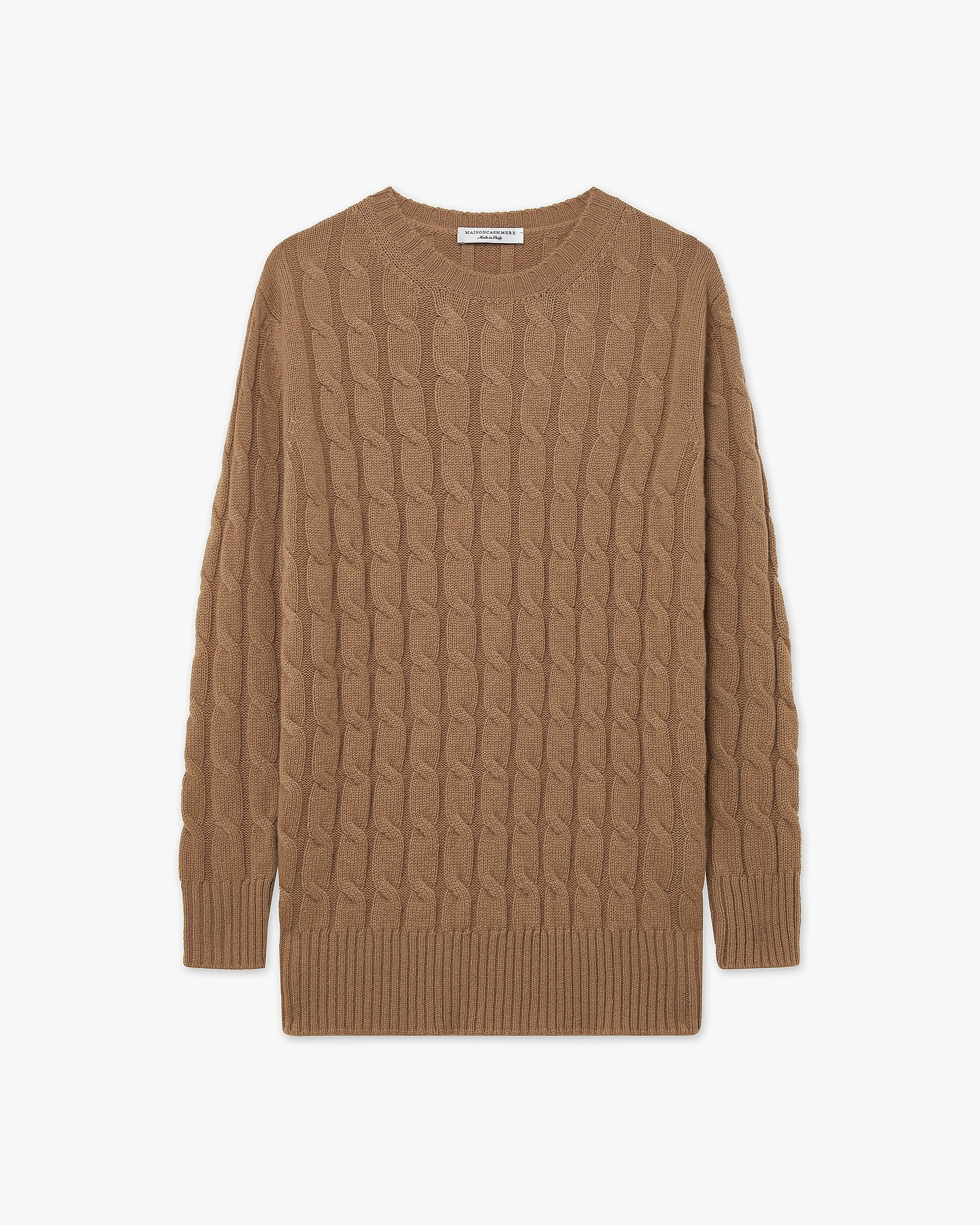 Essential Cable Knit Sweater - Camel Cashmere