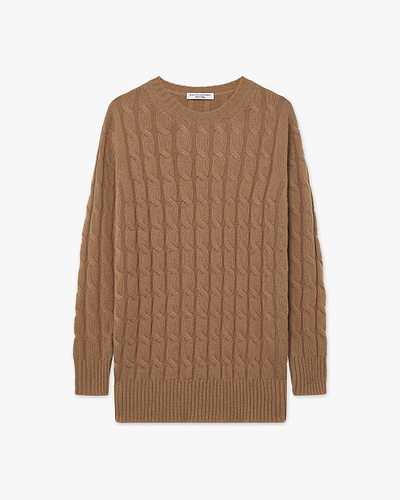 Essential Cable Knit Sweater - Camel Cashmere