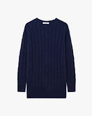 Essential Cable Knit Sweater - Blue