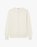 Essential Rundhals Cardigan - Weiß