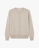 Essential Rundhals Cardigan - Beige