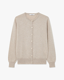 Essential Rundhals Cardigan - Beige