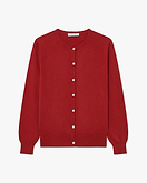 Essential Rundhals Cardigan - Rot