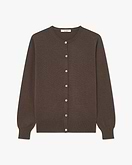 Essential Rundhals Cardigan - Braun