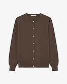 Essential Rundhals Cardigan - Braun