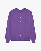 Essential Rundhals Cardigan - Violett