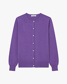 Essential Rundhals Cardigan - Violett