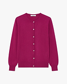 Essential Rundhals Cardigan - Magenta