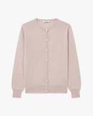 Essential Rundhals Cardigan - Rosa