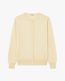 Essential Rundhals Cardigan - Gelb