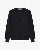 Essential Rundhals Cardigan - Schwarz