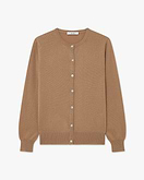 Essential Rundhals Cardigan - Camel