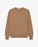 Essential Rundhals Cardigan - Camel