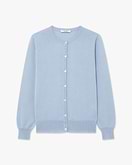 Essential Rundhals Cardigan - Hellblau