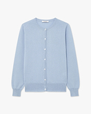 Essential Rundhals Cardigan - Hellblau