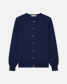 Essential Rundhals Cardigan - Blau