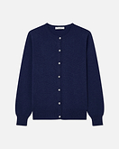Essential Rundhals Cardigan - Blau