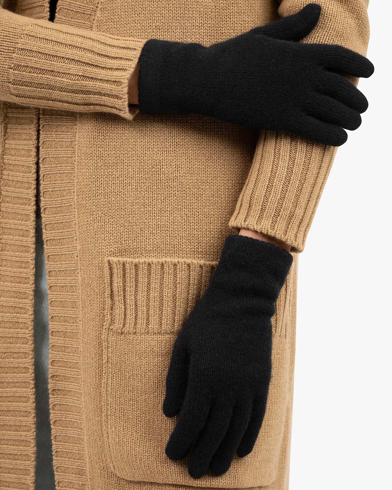Essential Kaschmir Handschuhe Damen - Schwarz
