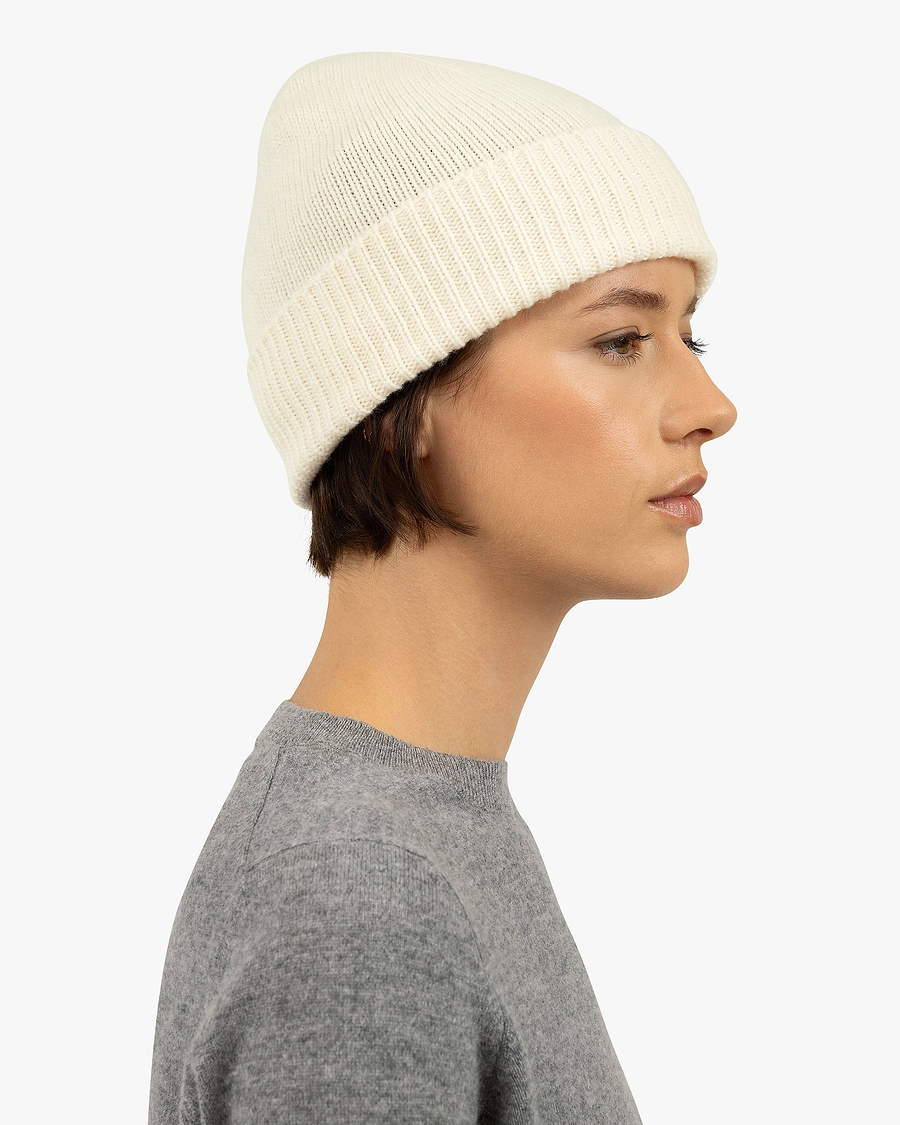 Women's Essential Hat - White Cashmere