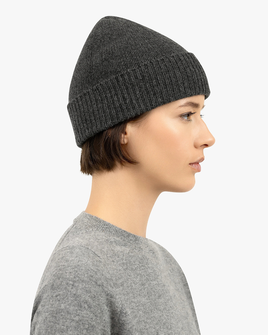 Women's Essential Hat - Charcoal Cashmere