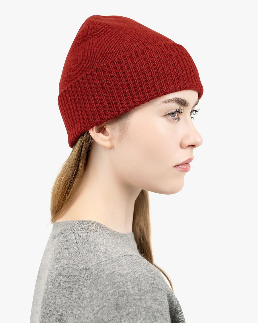 Women's Essential Hat - Red Cashmere
