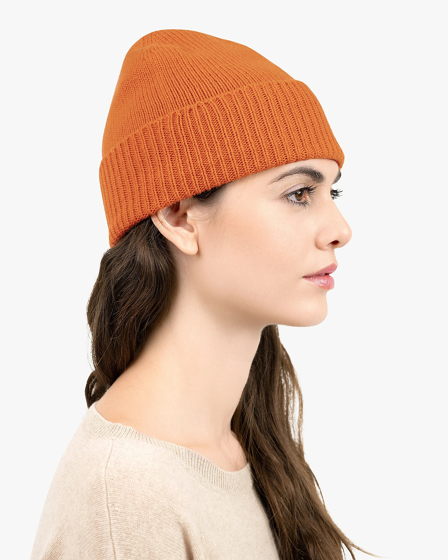 Women's Essential Hat - Orange Cashmere